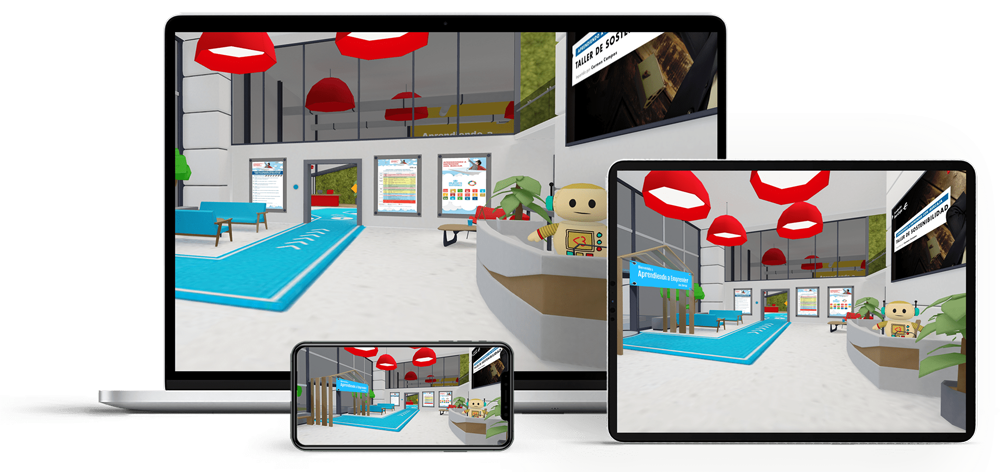 Metaverse developed for Ibercaja's Aprendiendo a Emprender project.