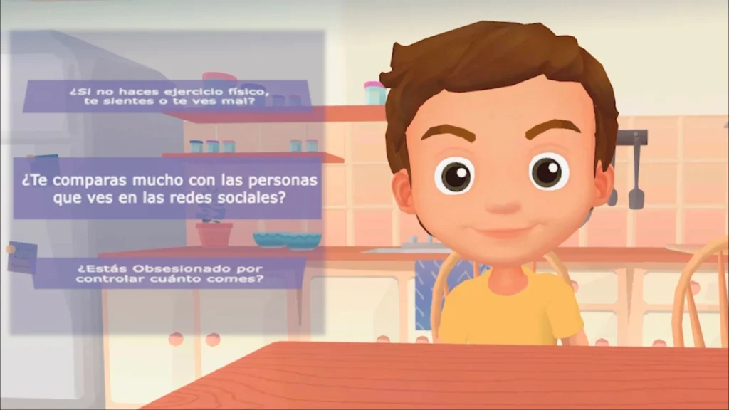 Un espacio virtual gamificado que integra el test SCOFF 